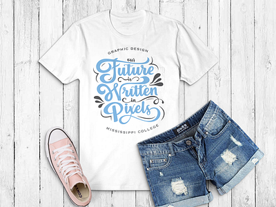 Our Future is Written in Pixels custom font graphic design illustration