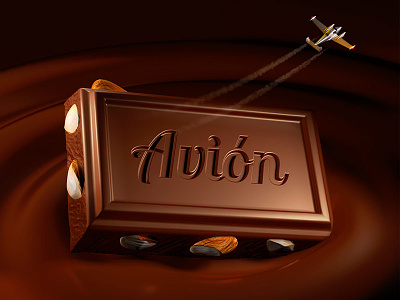 3d Chocolate Cgi Astorza Dribble 3d astorza barcelona illustration realistic