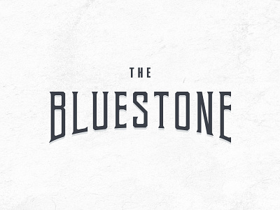 The Bluestone branding chiseled serifs stone typography