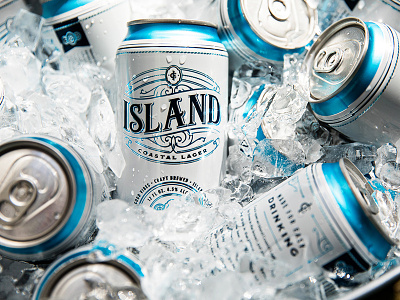 On Ice beer branding coastal graphic design icon design