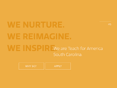 TFA SC Web education south carolina typography web design