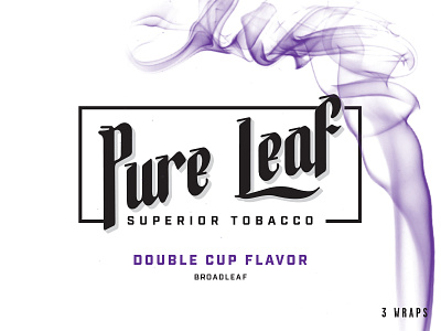 Pure Leaf Packaging branding packaging smoke typography