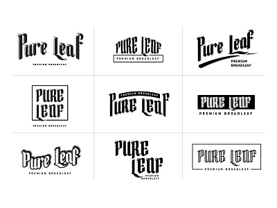Pure Leaf Type branding packaging smoke typography