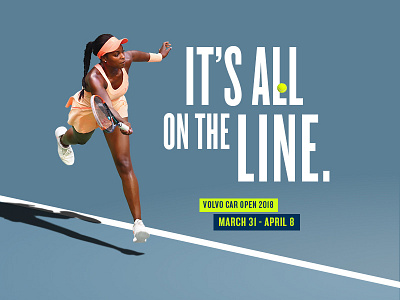 All on the line advertising branding color block events lines print sports tennis