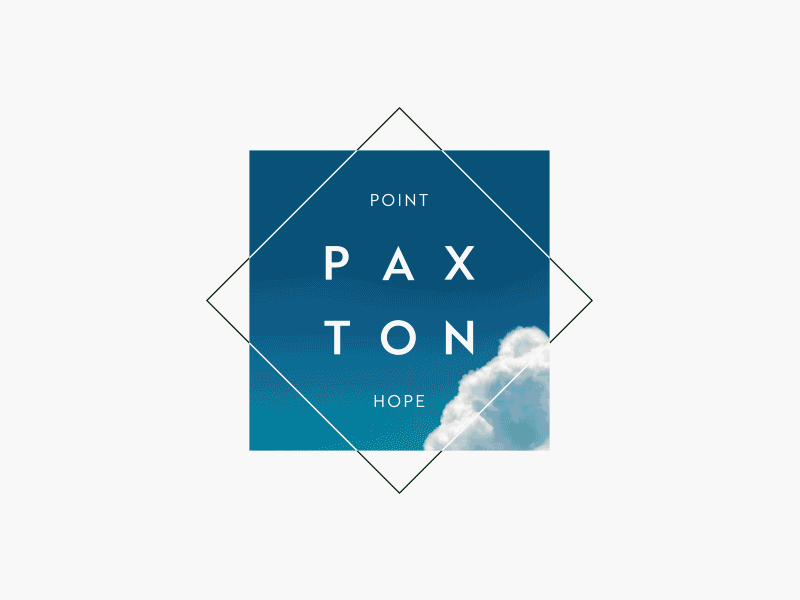 The Paxton branding charleston logo palm sky typography water