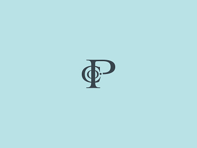 Pinpoint branding c charleston letter logo monogram o p real estate typography