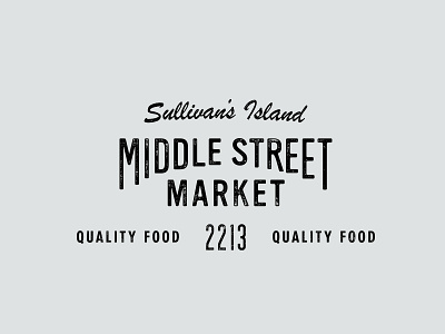 Middle Street Market beach branding charleston island logo market typography vintage