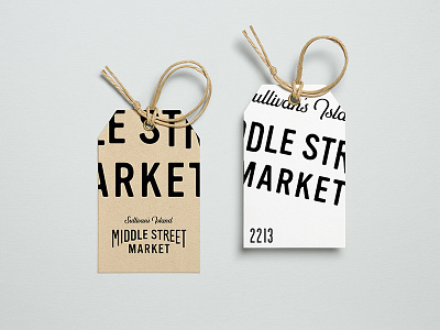 Middle Street Market beach branding charleston island logo market typography vintage
