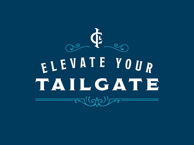 Elevate your tailgate advertising beer branding island tailgate typography