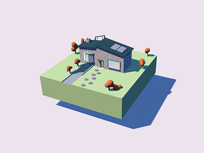 Cute House 3d c4d