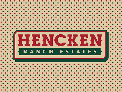 Hencken Ranch Estates brand and identity logo logo design neighborhood real estate