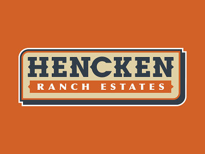 Hencken (orange color way) design logo logo design neighborhood real estate