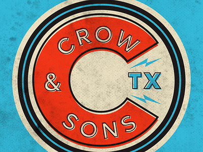 Crow & Sons garage graphic design logo sign design