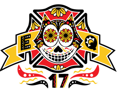 Dia De La Muertos Concept brand and identity design fire fire station illustration logo logo design