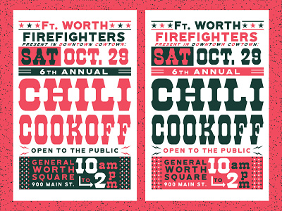 Chili Cook-Off Event Poster americana branding chili old school poster vintage