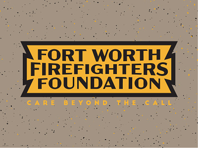 FW Firefighters Foundation art deco black brand and identity branding design logo logo design yellow