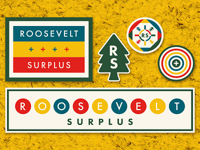 Roosevelt Surplus camping logo logo design nature outdoors