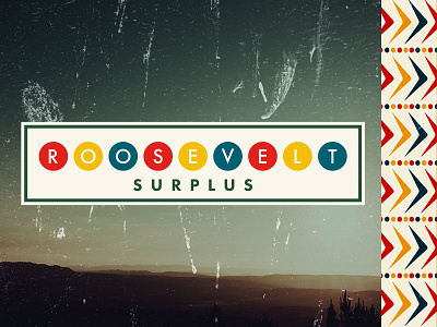 Roosevelt Surplus - Logo Study brand and identity design landscape logo skyline