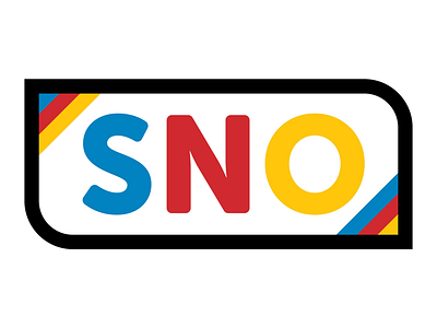 SNO - snow cone company logo logo design primary colors snowcone