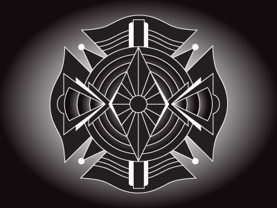 Art Deco Maltese cross - No. 1 art deco black white blackandwhite maltese