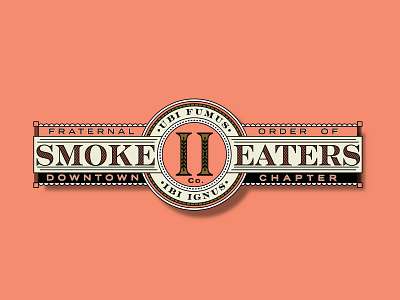 Fraternal Order of Smoke Eaters brand and identity cigar design label logo logo design