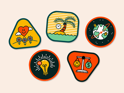 Employee Perk Badges animation branding design graphic design icon illustration logo ui vector