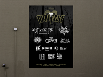 Nordfest Poster death metal design festival logos metal nordfest rock band rock logotype