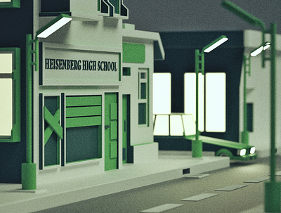 Retro Street cinema4d design