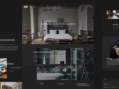 Hotel Pacai Website dark design designhotels hotel luxury noble pacai serif web website