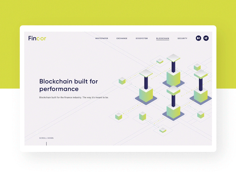 Fincor Website animation blockchain bright crypto exchange illustration platform ui ux web website website concept website illustration