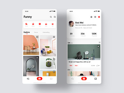 Community mobile app app design ui