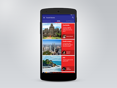 Android Material Design - Travel App