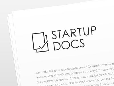 StartupDocs Logo design icon line logo startup