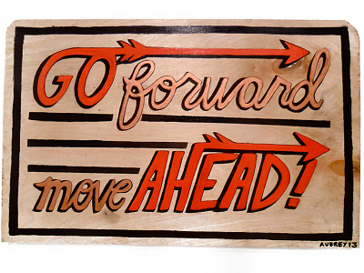 Go Forward hand painted one philadelphia shot sign painters signs