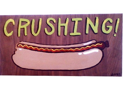 CRUSHING! hand painted one philadelphia shot sign painters signs wood