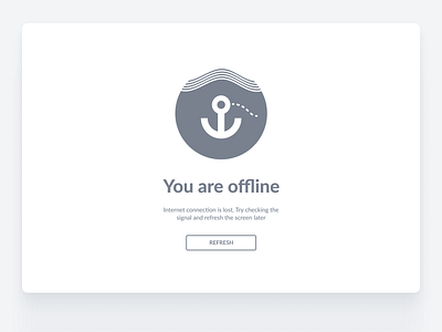 Error message: You are offline