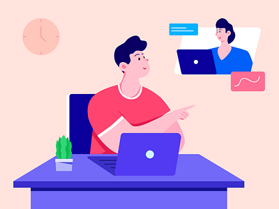 Work From Home Illustration design figma flat illustration workfromhome