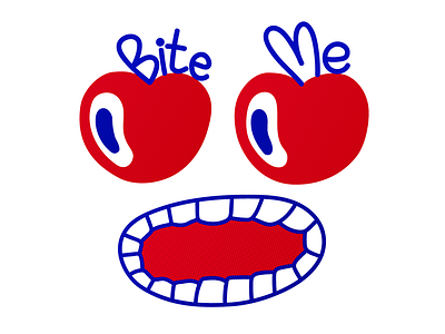 FACE MAKERS CLUB : Bite me! art artwork character drawing graphic graphic art graphic design illust illustration