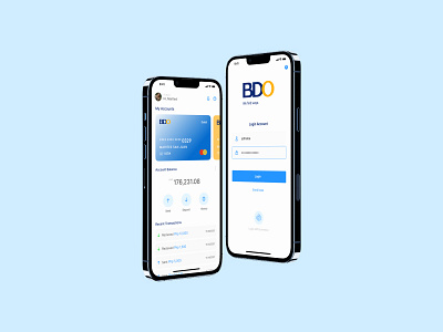 BDO Mobile Banking app banking app bdo creative dashboard design form iphone 12 landing screen login login form mobile app mobile banking ui uiux user interface