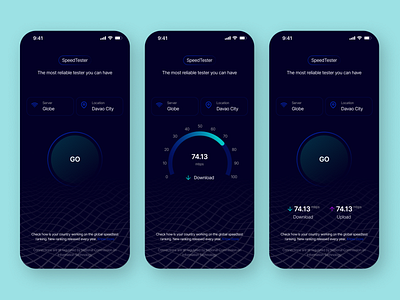 Speed Test Mobile app app design concept app creative design design challenge minimalistic mobile app mobile app design speed speed test test ui uiux user interface ux