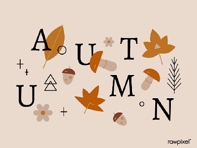 Autumn element background vector