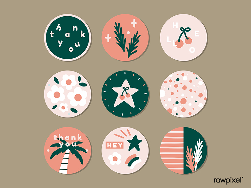 Summer Sticker Pack by katie katie for rawpixel on Dribbble