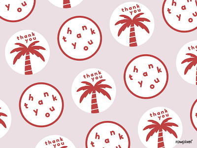 Thank you badge palm palmtree pattern seamlesspattern thankyou travel app