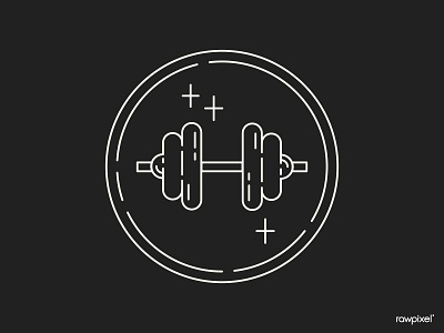 Dumbbell Icon active activity badge barbell dumbbell fitness gym health icon design