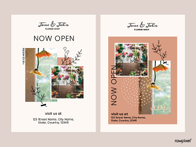 Flower Shop Poster flower invitation poster poster design