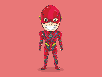 The Flash anime character chibi comic dc comics hero illustration justice league starwars