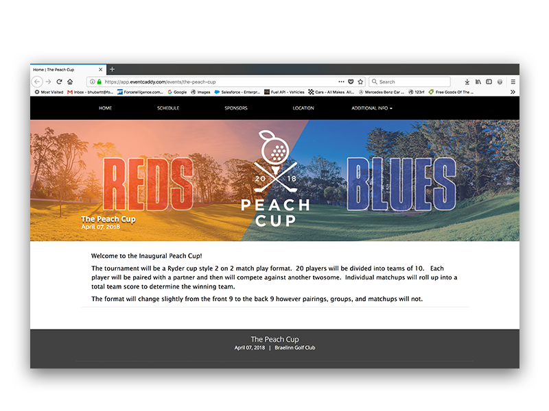 Peach Cup Cover Photo peach cup golf cover photo graphic design digital design