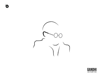 Gandhi vector art digital 2d illustrator outline shadowart vector vectorart