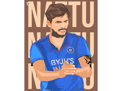 Natrajan . Vector art illustration aus cricket illustration india indiancricteam natrajan odi vector