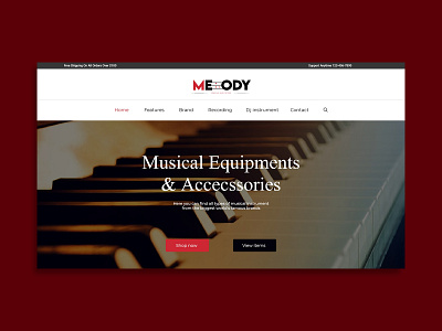 Melody . Musical Store . UI Design design illustration musical store typography ui design uxdesign webdesign webdesign ui ux design webdesigner webdevelopment